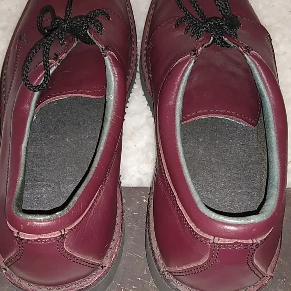 Eva Tech SZ 10 Men's Oxford Dress Shoes Reddish Brown Lightweight Leather